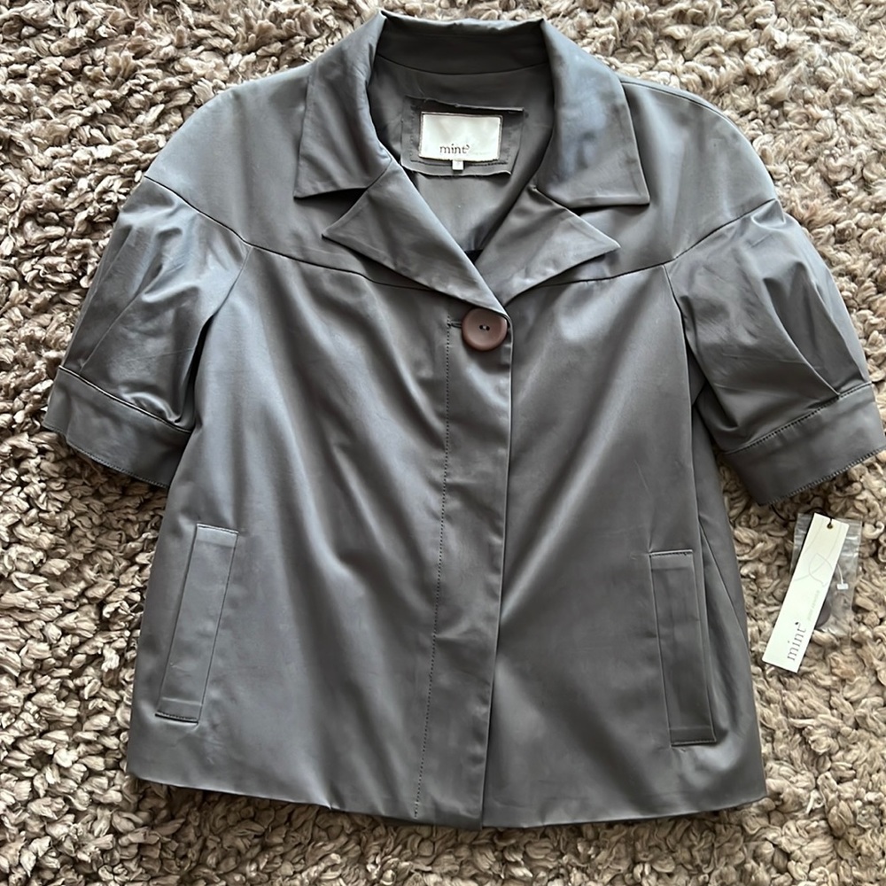 Mint Jodi Arnold Grey Short Sleeve Jacket Size 8
